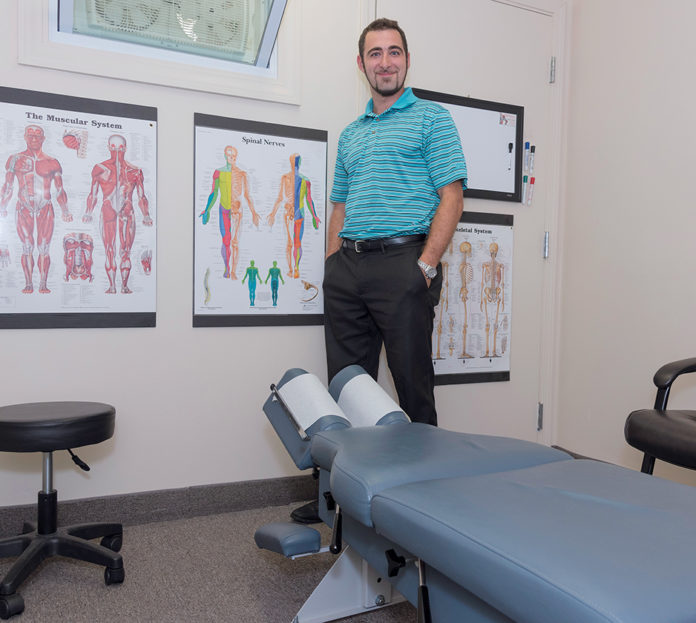 WHOLE-BODY WELLNESS: Dr. Benjamin Algiere, owner of Algiere Chiropractic in Richmond, opened his own practice to focus on “whole-body wellness, rather than just necks and backs.” / PBN FILE PHOTO/MICHAEL SALERNO WHOLE-BODY WELLNESS: Dr. Benjamin Algiere, owner of Algiere Chiropractic in Richmond, opened his own practice to focus on “whole-body wellness, rather than just necks and backs.” / PBN FILE PHOTO/MICHAEL SALERNO