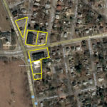 THIS SITE MAP shows the six contiguous commercial properties in the Rumford section of East Providence listed for sale by Capstone Properties. / COURTESY CAPSTONE PROPERTIES