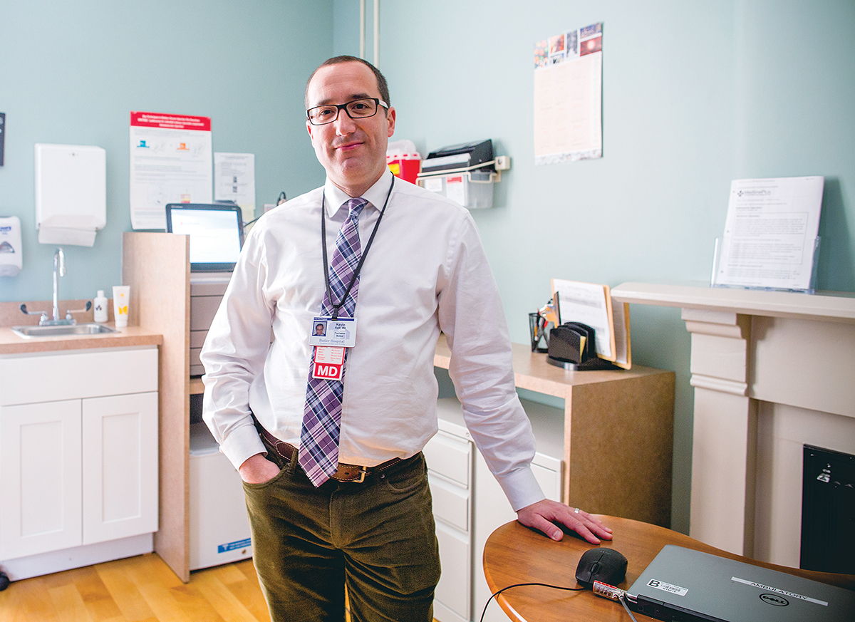MANAGED CARE: Dr. Kevin Baill is unit chief of intensive inpatient adult treatment services in the ambulatory detox clinic at Butler Hospital, which recently added a center of excellence for opioid-addiction treatment. / PBN PHOTO/STEPHANIE EWENS