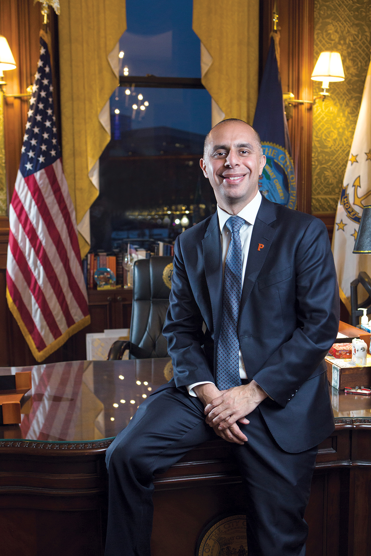Providence Mayor Jorge O. Elorza has blazed a singular career path. Child of Guatemalan immigrants, he attended Harvard Law School, taught law at Roger Williams University and became a Providence Housing Court judge before being elected mayor in 2014.  / PBN PHOTO/RUPERT WHITELEY