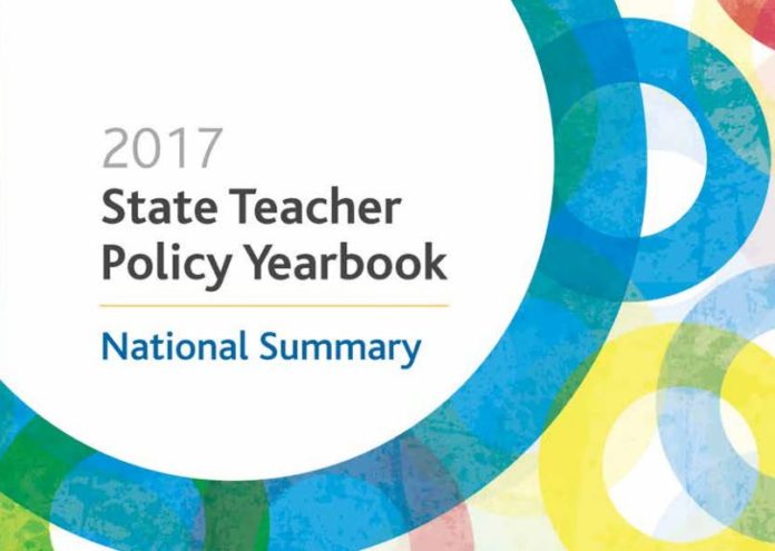 RHODE ISLAND SCORED AMONG the top five states in the United States with a B in the 2017 State Teacher Policy Yearbook from the National Council on Teacher Quality. / COURTESY NATIONAL COUNCIL ON TEACHER QUALITY RHODE ISLAND SCORED AMONG the top five states in the United States with a B in the 2017 State Teacher Policy Yearbook from the National Council on Teacher Quality. / COURTESY NATIONAL COUNCIL ON TEACHER QUALITY