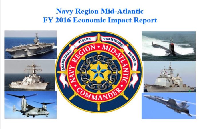 THE NAVAL STATION NEWPORT accounted for $1.3 billion in direct economic impact in fiscal 2016. / COURTESY NAVY REGION MID-ATLANTIC