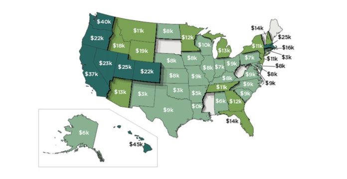 THIRD-QUARTER HOME EQUITY was estimated to have risen by $16,000 year over year in Rhode Island. / COURTESY CORELOGIC THIRD-QUARTER HOME EQUITY was estimated to have risen by $16,000 year over year in Rhode Island. / COURTESY CORELOGIC