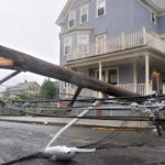 THE UNITED STATES recorded 15 weather events costing $1 billion or more each through early October, one short of the record 16 in 2011. Above, damage in Providence caused by Hurricane Irene in 2011. / PBN FILE PHOTO/FRANK MULLIN