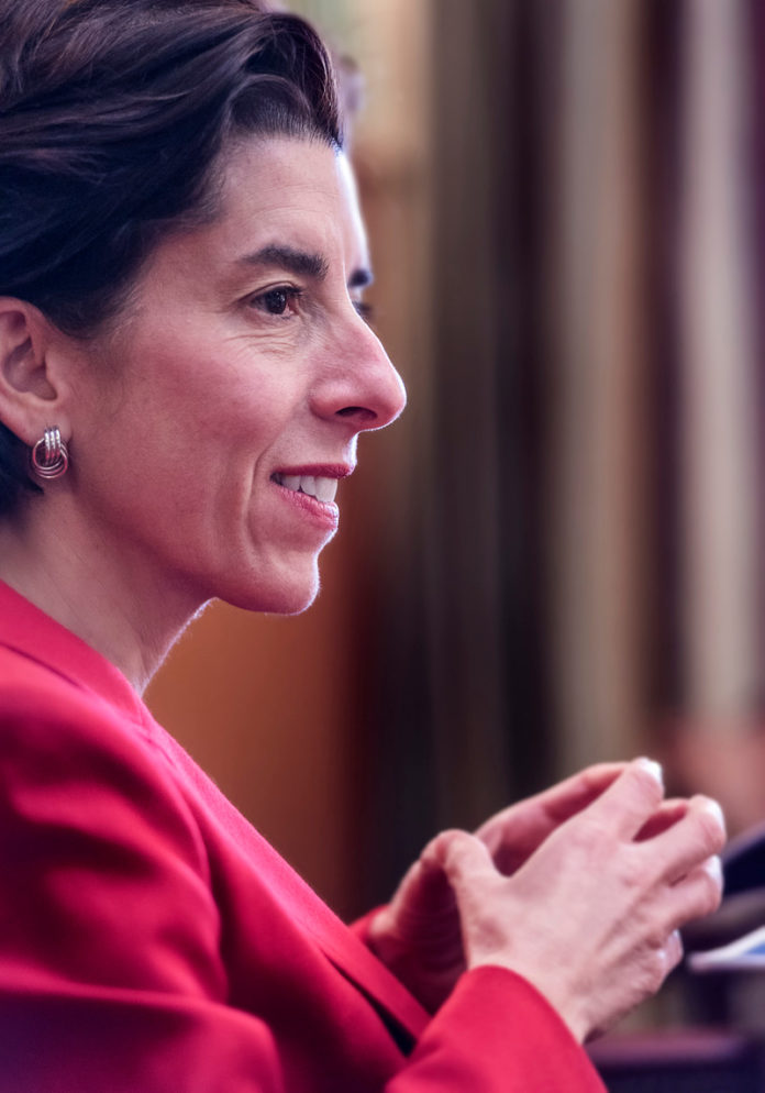 GOV. GINA M. RAIMONDO and the R.I. Department of Labor and Training announced another unemployment insurance tax rate reduction that will take effect at the start of the 2018 calendar year. PBN FILE PHOTO/ MICHAEL SALERNO GOV. GINA M. RAIMONDO and the R.I. Department of Labor and Training announced another unemployment insurance tax rate reduction that will take effect at the start of the 2018 calendar year. PBN FILE PHOTO/ MICHAEL SALERNO