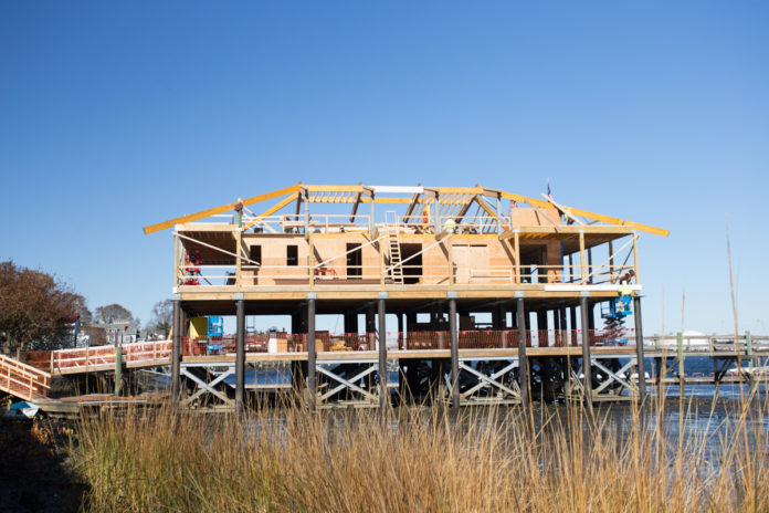 AFTER a fire caused by a lightning strike destroyed the original Edgewood Yacht Club in January 2011, the Cranston club is set to reopen in the spring, according to Site Specific LLC. /COURTESY SITE SPECIFIC LLC
