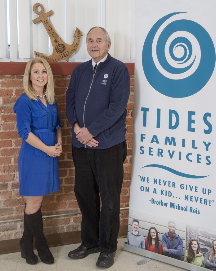 TIDES FAMILY SERVICES announced Wednesday its CEO Brother Michael Reis (R) will step down to serve as Chief Visionary Officer while long-time employee Beth Bixby (L) will take over for him as head of the Christian social services organization. / COURTESY TIDES FAMILY SERVICES