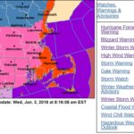 THE NATIONAL WEATHER SERVICE has predicted blizzard conditions in parts of Massachusetts and Block Island and issued a winter storm warning for all of Rhode Island. / COURTESY NWS