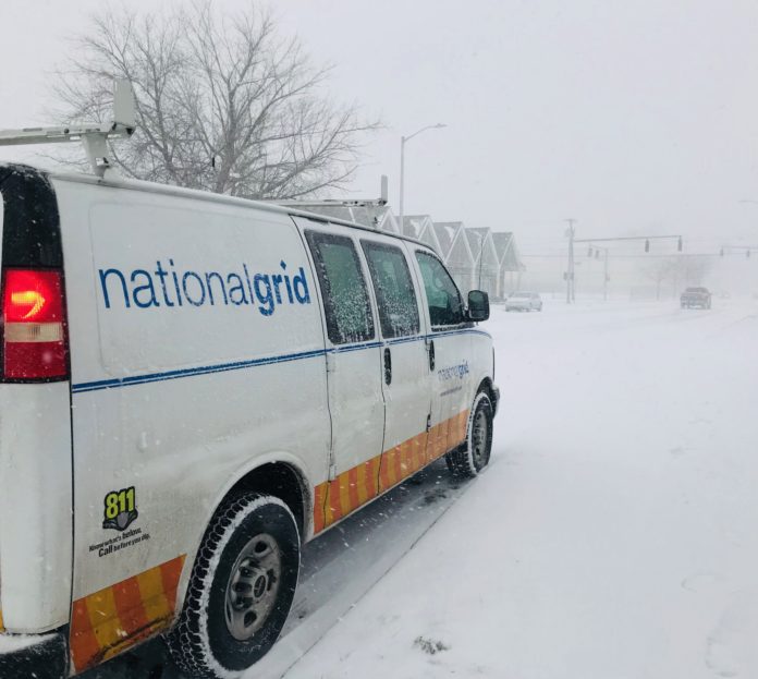 A NATIONAL GRID RHODE ISLAND van at Cranston and Bridgham streets in Providence. / PBN FILE PHOTO/ELI SHERMAN A NATIONAL GRID RHODE ISLAND van at Cranston and Bridgham streets in Providence. / PBN FILE PHOTO/ELI SHERMAN