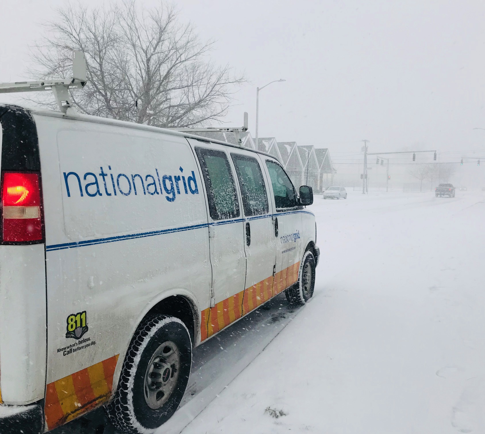 A NATIONAL GRID RHODE ISLAND van at Cranston and Bridgham streets in Providence. / PBN FILE PHOTO/ELI SHERMAN