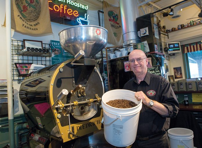SUCCESSION PLAN: Bob Mastin, owner of Custom House Coffee in Middletown, has slowly been transferring ownership of the company over the past 15 months to employees. His goal is to turn over ownership to “the key people” that want to carry on the company after he steps down. / PBN PHOTO/KATE WHITNEY LUCEY SUCCESSION PLAN: Bob Mastin, owner of Custom House Coffee in Middletown, has slowly been transferring ownership of the company over the past 15 months to employees. His goal is to turn over ownership to “the key people” that want to carry on the company after he steps down. / PBN PHOTO/KATE WHITNEY LUCEY