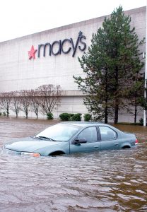 INUNDATED: The March 2010 floods left many businesses with millions of dollars in damages, including the Warwick Mall. / PBN FILE PHOTO/RYAN CONATY