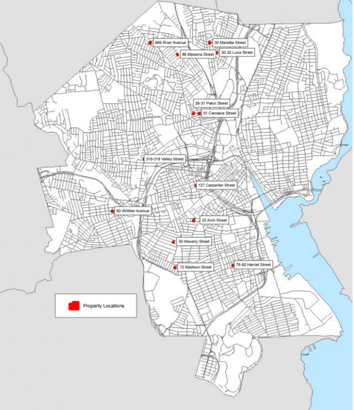 THE PROVIDENCE REDEVELOPMENT AGENCY will accept proposals this month to redevelop 17 properties acquired through the city’s redevelopment efforts targeting vacant houses that have been blighted for up to 10 years. / COURTESY PROVIDENCE REDEVELOPMENT AGENCY