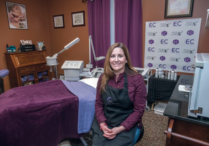 TOP AESTHETICIAN: Michelle Maynard, owner of 360 Face Mind Body in Coventry, was named a finalist in the holistic category of the international Skin Games and will move on to the main competition and awards ceremony in California on April 7. / PBN PHOTO/MICHAEL SALERNO TOP AESTHETICIAN: Michelle Maynard, owner of 360 Face Mind Body in Coventry, was named a finalist in the holistic category of the international Skin Games and will move on to the main competition and awards ceremony in California on April 7. / PBN PHOTO/MICHAEL SALERNO