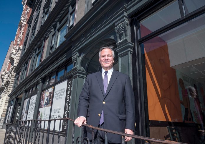 DO DEVELOPERS NEED HELPING HAND? Former Providence Mayor Joseph R. Paolino Jr. has taken advantage of tax-sta-bilization agreements to redevelop a number of city properties, including the more than 150-year-old Case-Mead Building. Without such incentives, Paolino said the city is “behind the eight-ball” when it comes to development. But some challenge the need for the tax breaks. / PBN FILE PHOTO/MICHAEL SALERNO