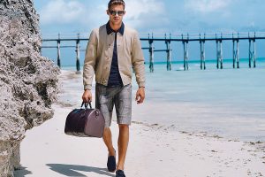 SUMMER STYLE: The best warm-weather options for the smart packer include shorts with some construction and neutral, nonoversized polos and linen shirts. A versatile, soft-shoulder sport jacket is also a must.  / COURTESY MARC ALLEN FINE CLOTHIERS
