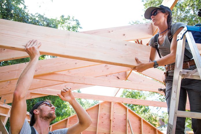 AWARD-WINNING DESIGNERS: Gordon and Laura Moss are the married co-owners of Functional Aesthetic Design±Build, a design and build company in Providence that was recently awarded a DESIGNxRI Providence Design Catalyst award. / PBN PHOTO/STEPHANIE ALVAREZ EWENS