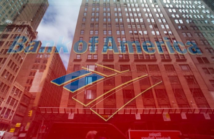 BANK OF AMERICA reported net income of $6.92 billion for the first quarter. / BLOOMBERG FILE PHOTO/RON ANTONELLI