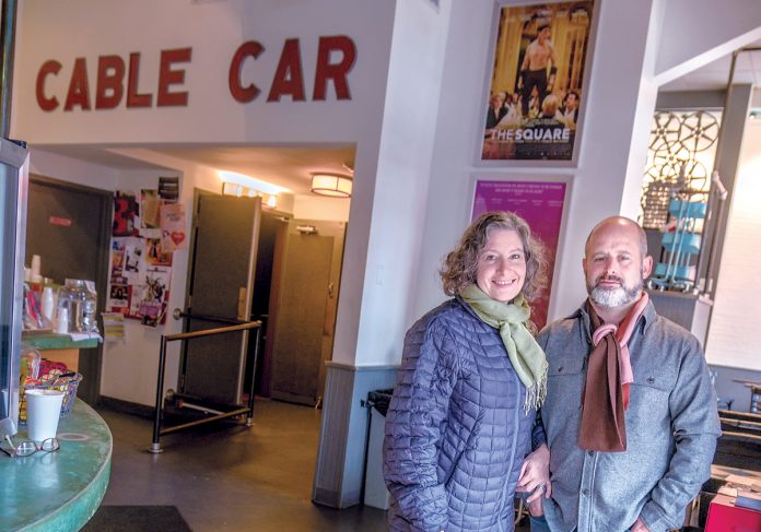 HUSBAND AND WIFE TEAM Daniel Kamil and Emily Steffian, co-owners of the Cable Car Cinema and Café in Providence, announced the business close on May 27. / PBN PHOTO/MICHAEL SALERNO HUSBAND AND WIFE TEAM Daniel Kamil and Emily Steffian, co-owners of the Cable Car Cinema and Café in Providence, announced the business close on May 27. / PBN PHOTO/MICHAEL SALERNO