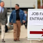 PROVIDENCE METRO UNEMPLOYMENT ticked down in February, as the civilian labor force grew and the number of unemployed declined slightly. / BLOOMBERG FILE PHOTO/TIM BOYLE