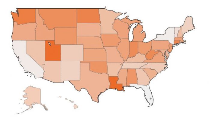 WOMEN MADE 18 cents less per dollar than men in Rhode Island in 2016. / COURTESY NATIONAL PARTNERSHIP FOR WOMEN AND FAMILIES