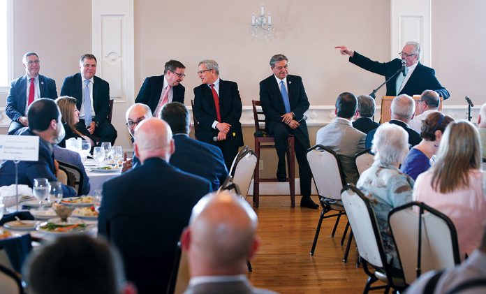 COMMUNITY IMPACT: The SouthCoast Chamber of Commerce’s annual legislative luncheon on June 1 at Rachel’s Lakeside in Dartmouth will focus on taxation throughout Massachusetts and its impact on the local business community. Pictured are attendees at last year’s luncheon. / COURTESY SOUTHCOAST CHAMBER OF COMMERCE