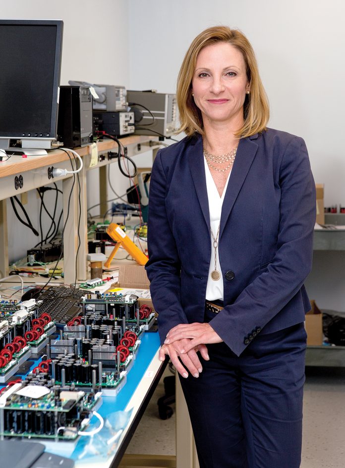 After nearly a decade working at different companies, Kelly Mendell decided in 2003 to join MIKEL, a company her father founded that did work with the U.S. Navy, taking it over in 2008. Since then she has more than tripled its workforce. / PBN PHOTO/KATE WHITNEY LUCEY
