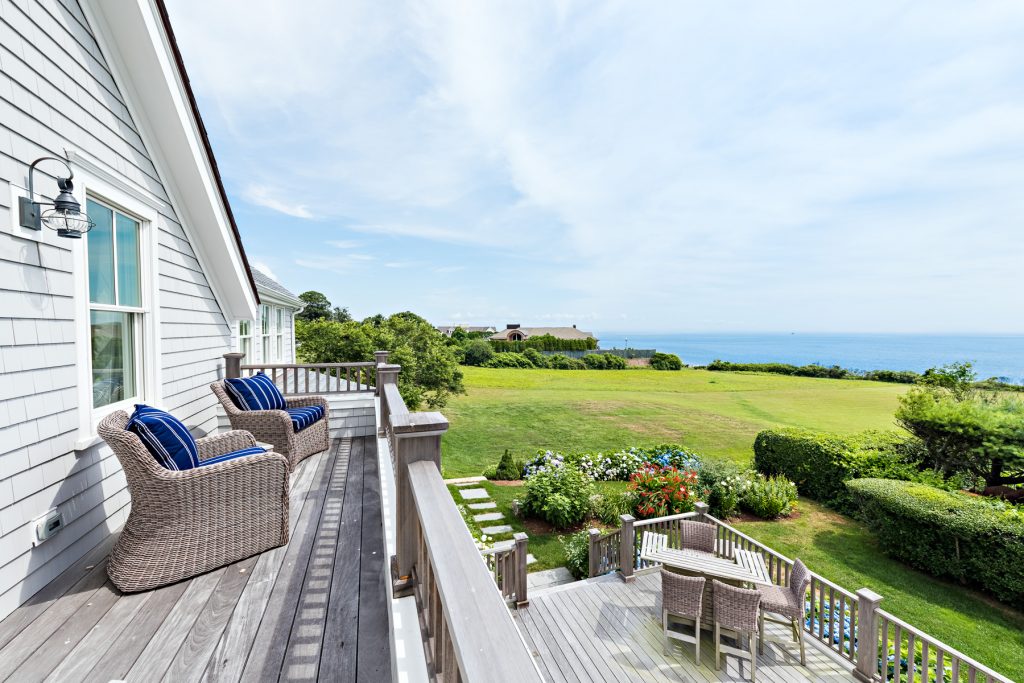 THE PROPERTY at 404 Ocean Rd. in Narragansett that recently sold has ocean views from a number of spots, including an upstairs balcony. / COURTESY MOTT & CHACE SOTHEBY'S INTERNATIONAL REALTY