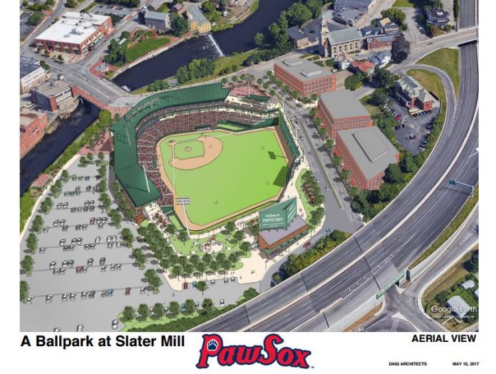 HOUSE SPEAKER NICHOLAS A. MATTIELLO released a new proposal for legislation supporting financing for a new Pawtucket Red Sox stadium in downtown Pawtucket that creates a tax increment financing district to mitigate the state's financial exposure in the project. / COURTESY PAWTUCEKT RED SOX