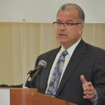 AT A BREAKFAST hosted by the Northern Rhode Island Chamber of Commerce, R.I. House Speaker Nicholas A. Mattiello said the legislature had a new framework for the PawSox deal. / COURTESY U.S. SMALL BUSINESS ADMINISTRATION/RYAN BRISSETTE