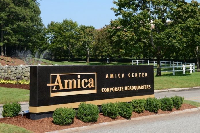 AMICA MUTUAL INSURANCE CO. ranked No. 1 for customer satisfaction in New England on the J.D. Power & Associates 2018 U.S. Auto Insurance study. / COURTESY AMICA MUTUAL INSURANCE CO.