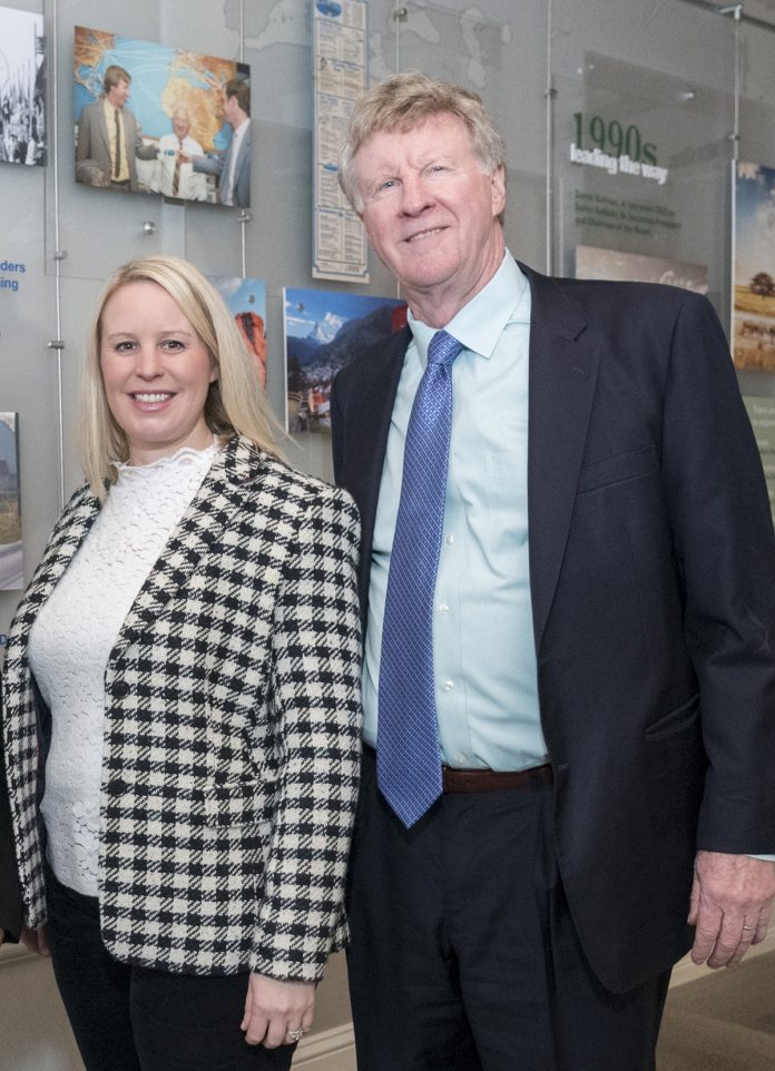JACLYN LEIBL-COTE HAS BEEN NAMED the first female president of Collette. Above, Leibl-Cote, left, is pictured next to her father, Dan Sullivan Jr., who has stepped down as president but will remain CEO. / PBN FILE PHOTO/MICHAEL SALERNO