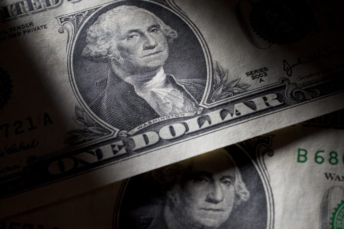George Washington is displayed on a U.S. dollar bill