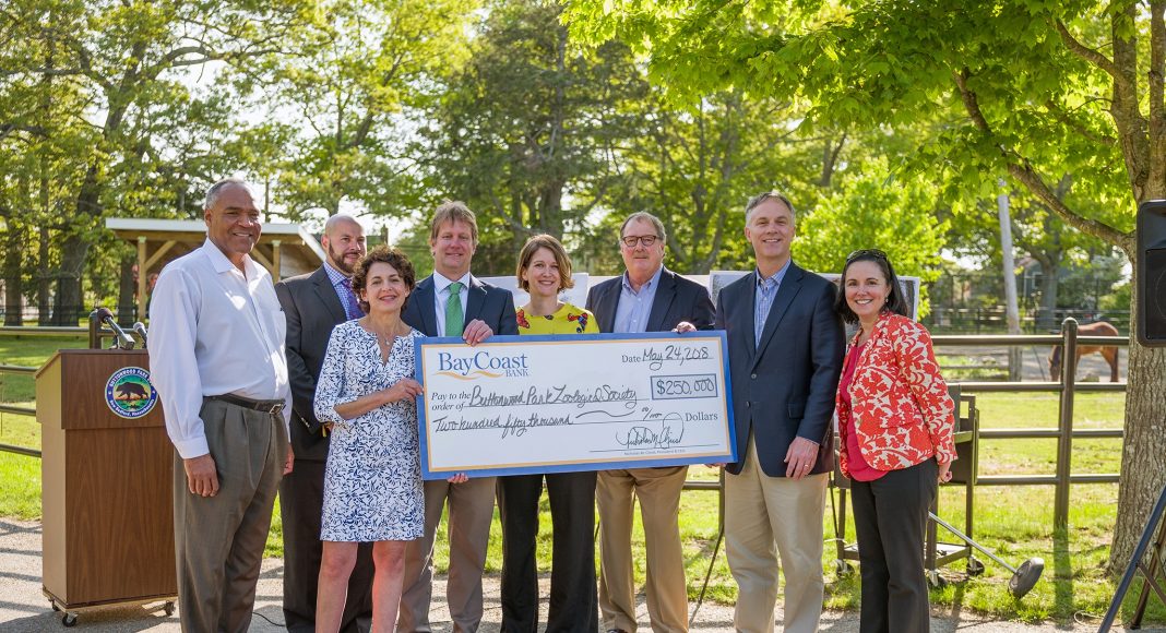 BayCoast Bank supports Buttonwood Park Zoological Society with 250K