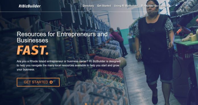 THE RHODE ISLAND FOUNDATION has launched RIBizBuilder.com, a new online business services and support website. Above, a screenshot of the website's homepage. / COURTESY RHODE ISLAND FOUNDATION