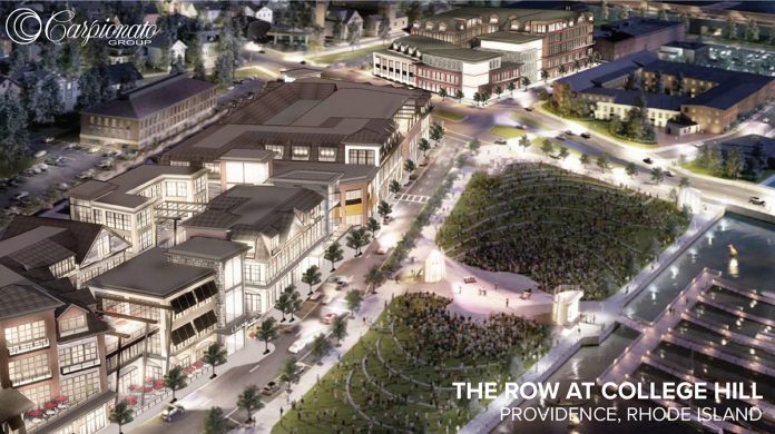 COMPELLING DEVELOPMENT: The Row at College Hill is a mixed-use development proposal by Carpionato Group to build on parcels 2, 5 and 6 on the East Side of Providence in the Interstate 195 Redevelopment District, which would include 203,000 square feet of medical and wet-lab space and incidental office space, a business hotel with meeting space and restaurants. / COURTESY CARPIONATO GROUP