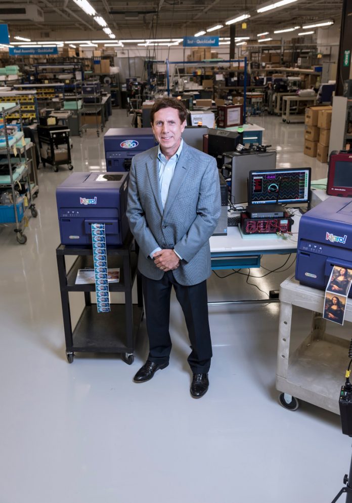 ASTRONOVA REPORTED a fiscal year 2019 first-quarter profit of $814,000 and a revenue of $31.5 million. President and CEO Gregory A. Woods said the company expects continued growth following the acquisition of the Honeywell Aerospace printer product line. PBN FILE PHOTO/ MICHAEL SALERNO