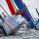VESTAS 11TH HOUR RACING placed first in the Gothenburg, Sweden in-port race. The team is no longer in contention for a podium finish in the Volvo Ocean Race. / COURTESY VOLVO OCEAN RACE/JESUS RENANDO