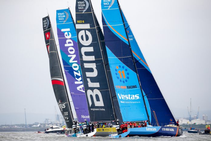 VESTAS 11TH HOUR Racing finished firth in the Cardiff stopover in-port race. / VOLVO OCEAN RACE/JESUS RENEDO