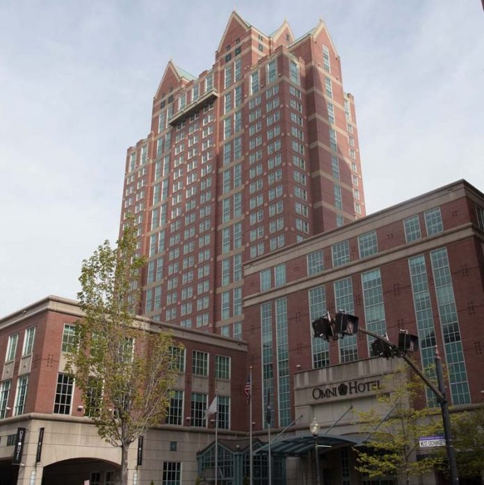 RHODE ISLAND'S 5 PERCENT hotel tax collections totaled $922,558 in February. The Omni Providence Hotel, pictured above, accounted for $69,610 of the tax collection for the month. / PBN FILE PHOTO/STEPHANIE ALVAREZ EWENS