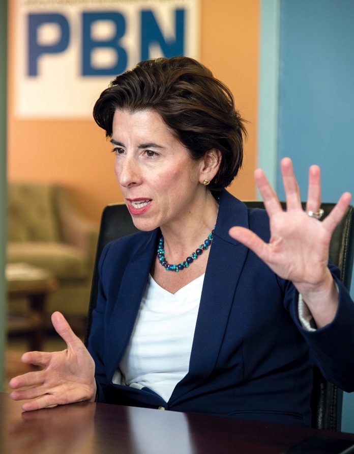 GOV. GINA M. RAIMONDO said Thursday the state has cut the volume of regulations for businesses by almost one-third.  / PBN FILE PHOTO/MICHAEL SALERNO