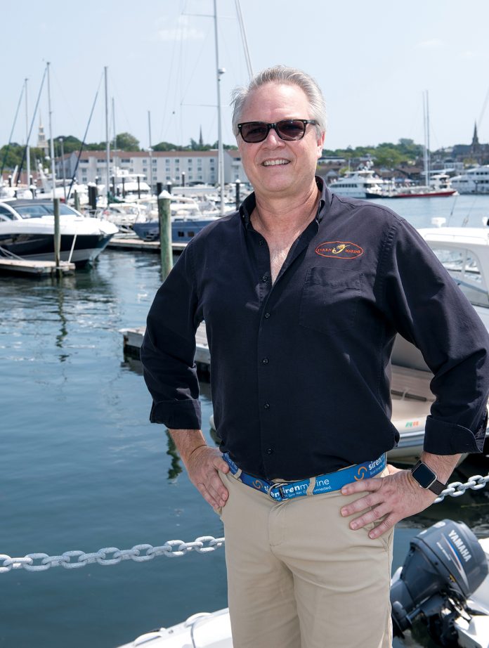 Daniel A. Harper has been growing Siren Marine LLC into a must-have for boat owners for more than a decade. It is a way to monitor your boat when you are away from it and avoid major catastrophes from sinking one of your most significant investments. / PBN PHOTO/DAVE HANSEN