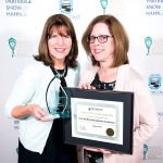 SOUND CHOICE: New Bedford Symphony Orchestra Director of Marketing Conee Sousa, left, and Communications Coordinator Patricia Burke accept the 2018 APEX Award from the SouthCoast Chamber of Commerce.  / COURTESY NEW BEDFORD SYMPHONY ORCHESTRA