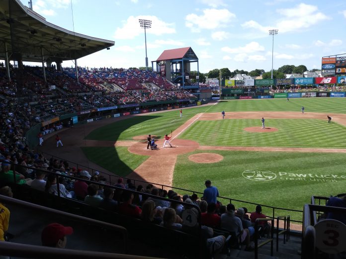 THE PAWTUCKET Red Sox, shown above, will move to a new home in Worcester in 2021. / PBN PHOTO/MICHAEL MELLO