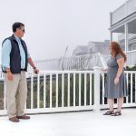 RIGHT FIT: Sarah Lassor and Howard Thorp, of Thorp & Trainer Insurance, are on a deck on Atlantic Avenue in the Misquamicut section of Westerly. Thorp says private flood insurance isn’t right for ­everyone.  / PBN PHOTO/ BRIAN MCDONALD