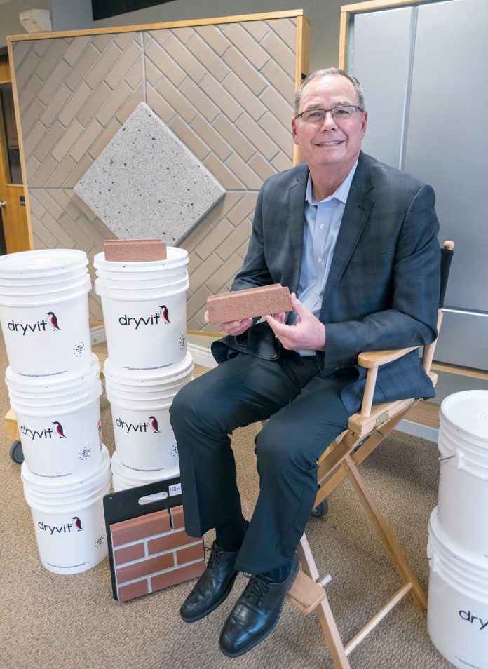DRYVIT SYSTEMS PRESIDENT AND CEO Mike Murphy said that the demand for the company's NewBrick product led to the company to open a new manufacturing facility in North Kingstown. The company expects to more than double its manufacturing workforce over the next decade. / / PBN FILE PHOTO/MICHAEL SALERNO