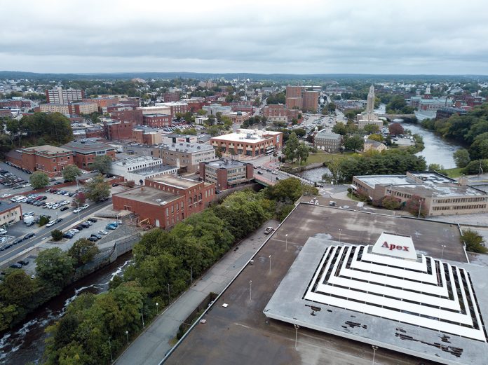 SHATTERED DREAM: Pictured is the site of the former Apex department store in downtown Pawtucket, which had been the proposed location for a new ballpark for the Pawtucket Red Sox until the team announced it found a better deal with Worcester, Mass., where it will be moving in two years./ PBN FILE PHOTO/PAMELA BHATIA