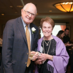 ARTHUR ROBBINS, left was the recipient of the 2018 Human Dignity Award presented by HopeHealth. He is standing next to his wife, Judy Robbins. HopeHealth raised over $300,000 at its annual gala this year. / COURTESY HOPEHEALTH