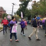 DISTRICT 1199 SEIU NEW ENGLAND, representing Groden Center behavioral specialists, has reached a tentative three-year contract agreement with the Groden Network. Above, the union on strike in early October. / COURTESY DISTRICT 1199 SEIU NEW ENGLAND