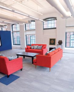 NEW SPACE: Pictured is one of the recently redone spaces at Rising Sun Mills on Valley Street in Providence for biotech company EpiVax, which moved in June to the newly renovated complex from the Jewelry District.  / PBN PHOTO/MICHAEL SALERNO